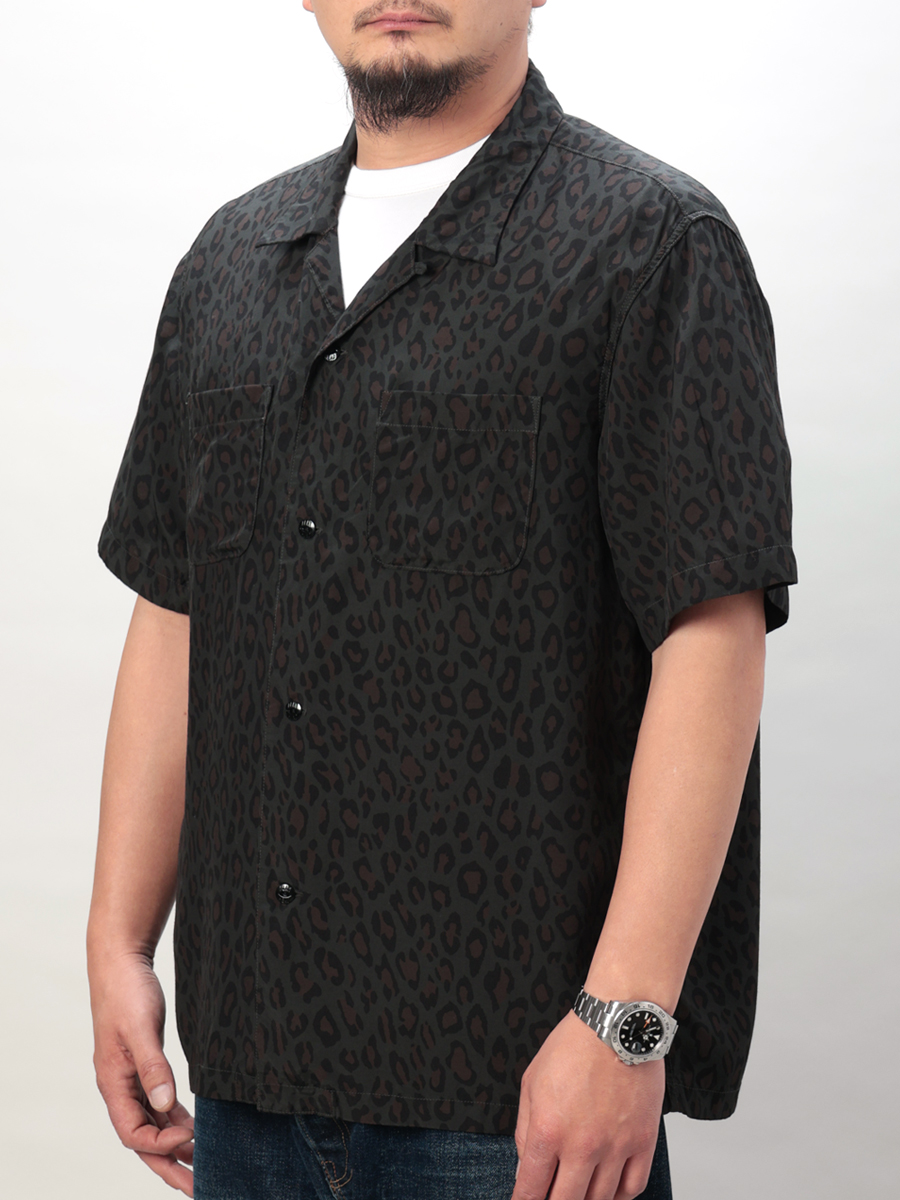 レーヨン 半袖シャツ レオパード FN-SRO-009S