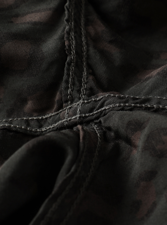 .02 2本針チェーンステッチによる巻き縫い縫製