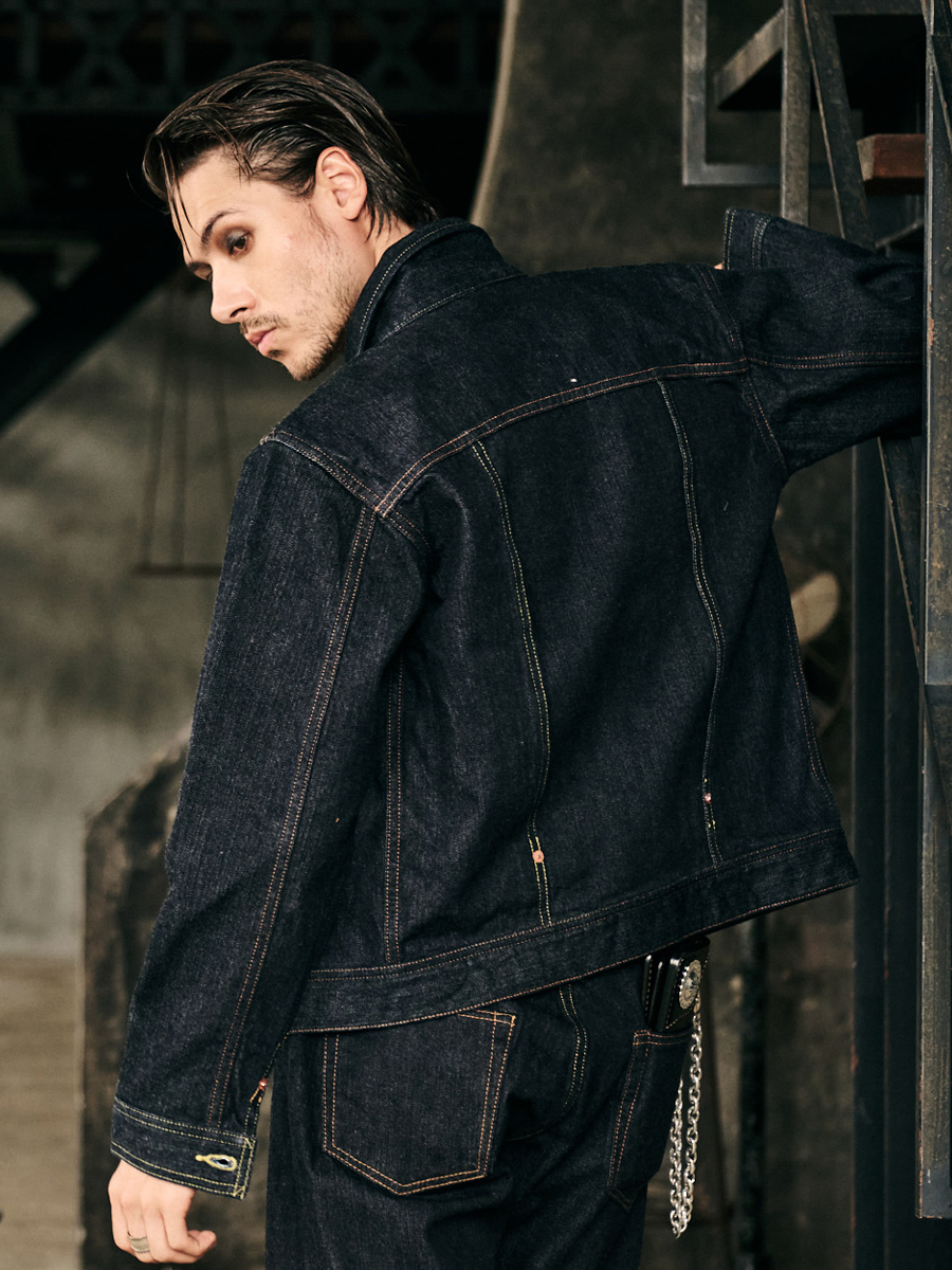 14.5oz 左綾ジンバブエコットン デニムジャケット 40sモデル FN-OJ-D101