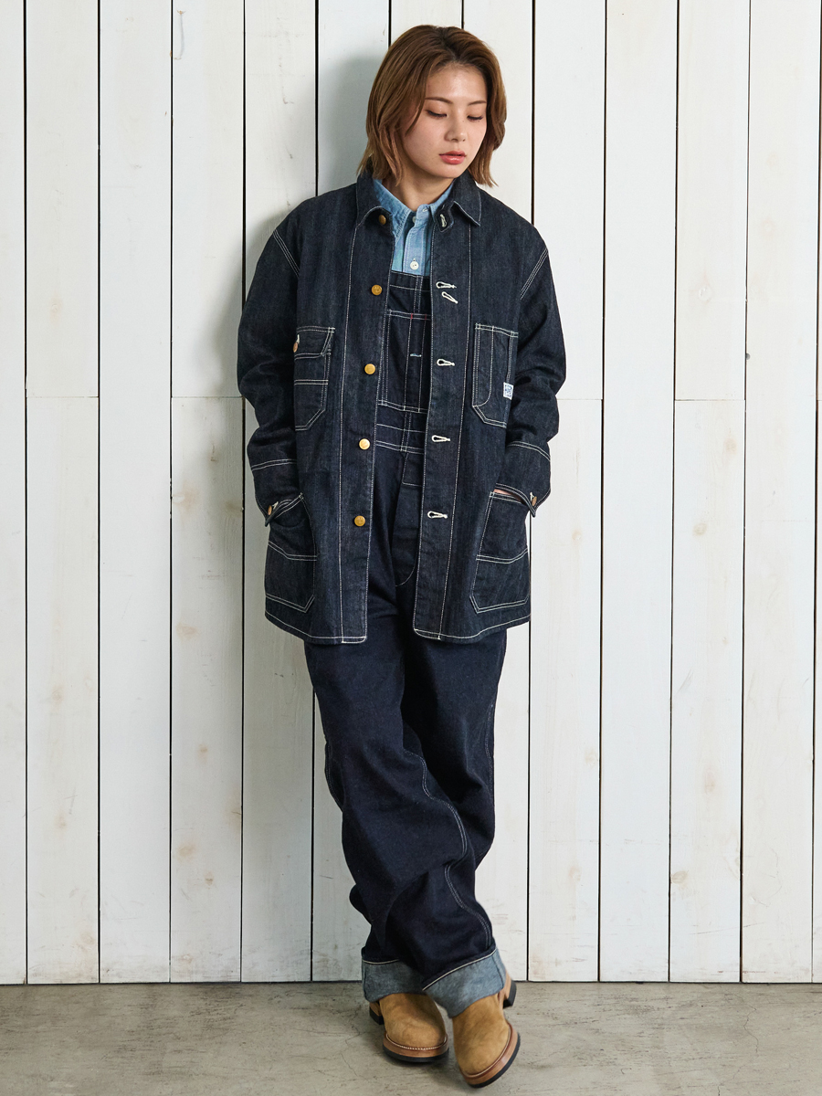10oz デニム カバーオール FN-OJ-DC002
