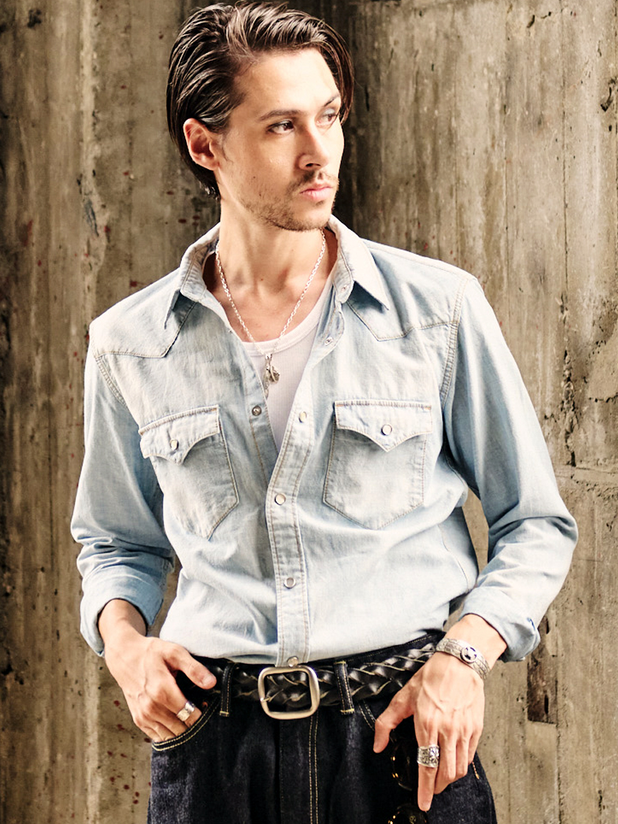 シャンブレーウエスタンシャツ FN-SCW-003L