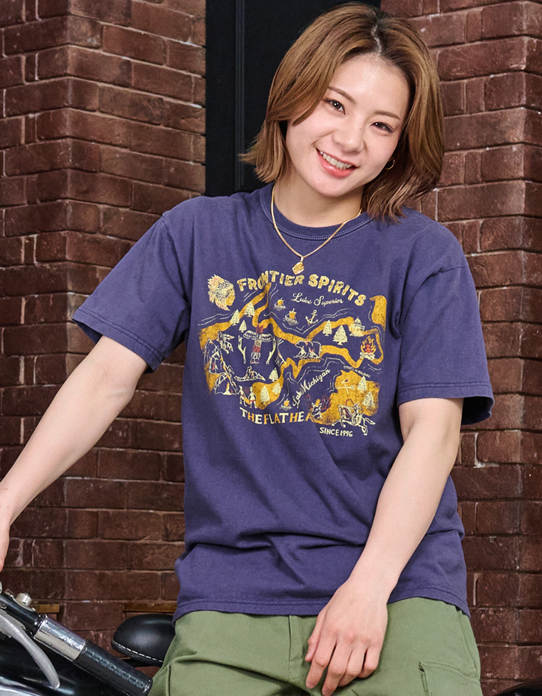 3本針の1本外し Tシャツ FN-THC-056