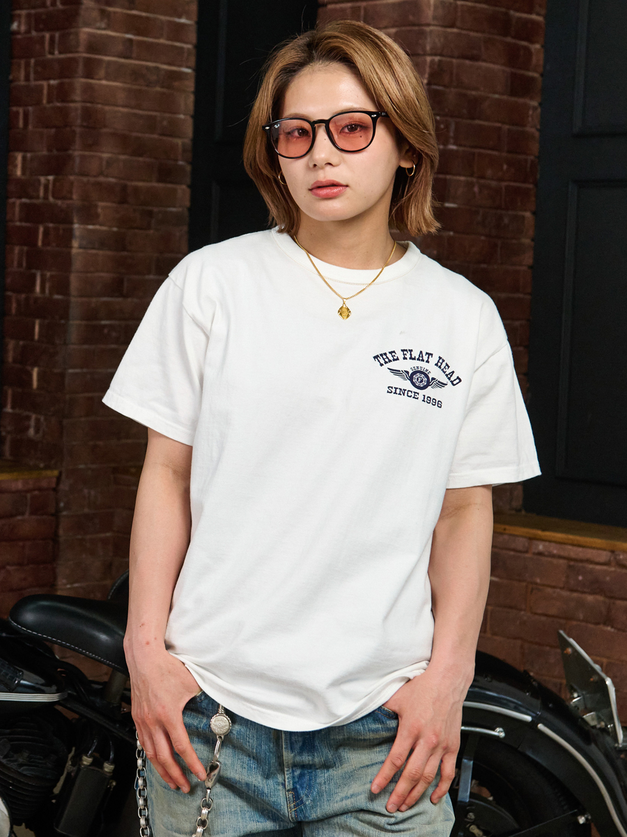 MYLAN 半袖Tシャツ オフショルダー　サイズF Tシャツ ロゴT 半袖 ミドル丈 ゆったり トップス ラウンドネック 大人