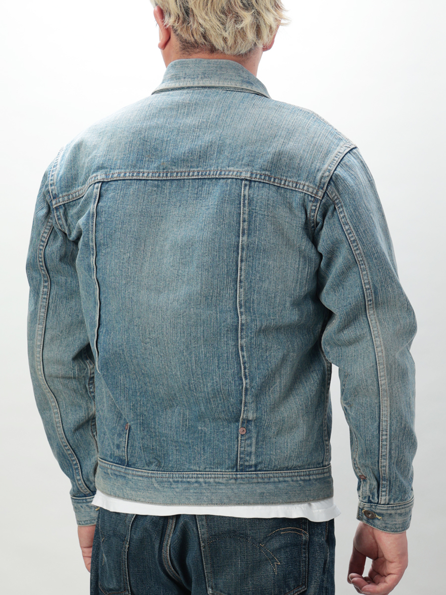 14.5oz 左綾ジンバブエコットン デニムジャケット 40sモデル リアルエイジング加工 FN-OJ-D101C