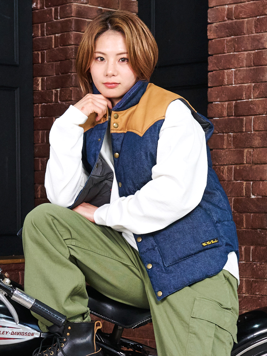 【未開封】VAUNDY ベスト サイズM 12.5oz デニムパフベスト FN-OJ-DPV001 | THE FLAT HEAD