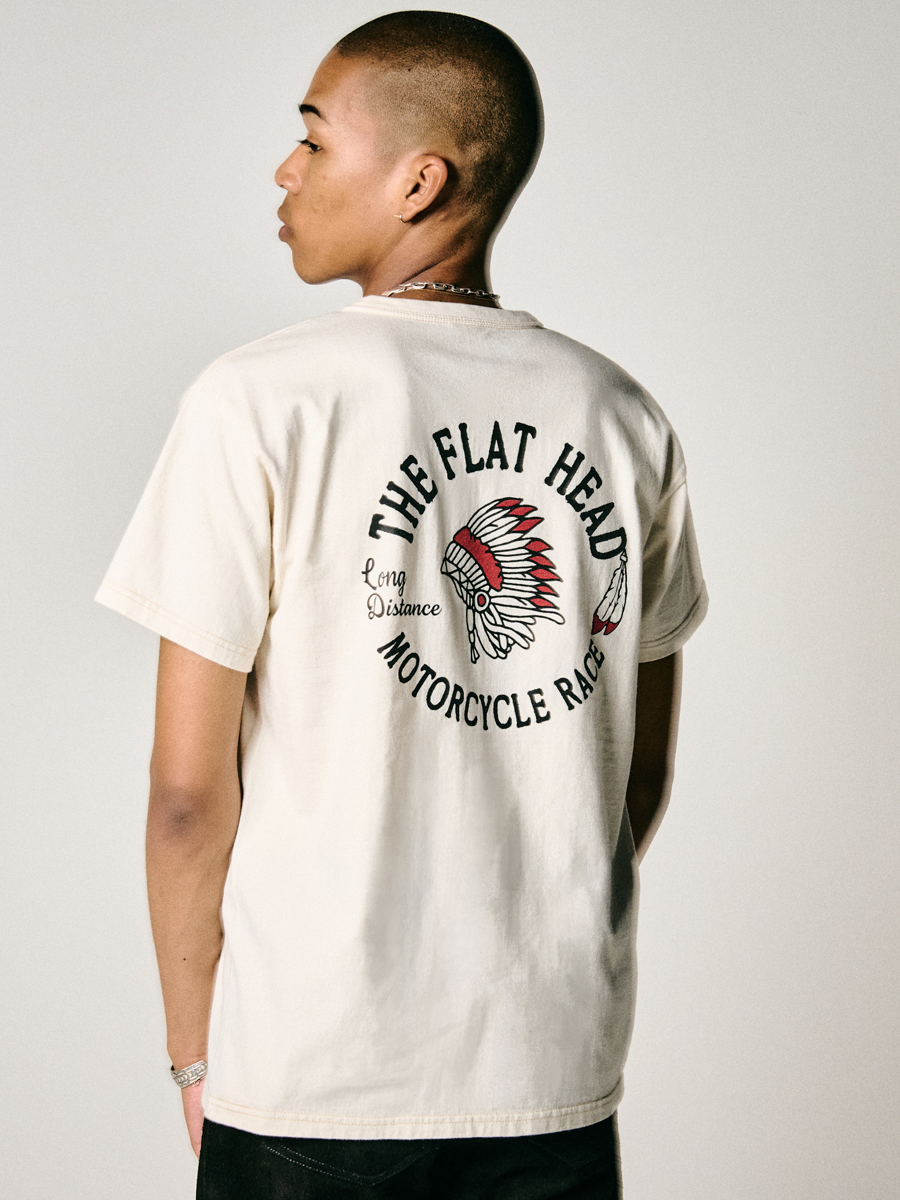 3本針の1本外し Tシャツ FN-THC-048 | THE FLAT HEAD