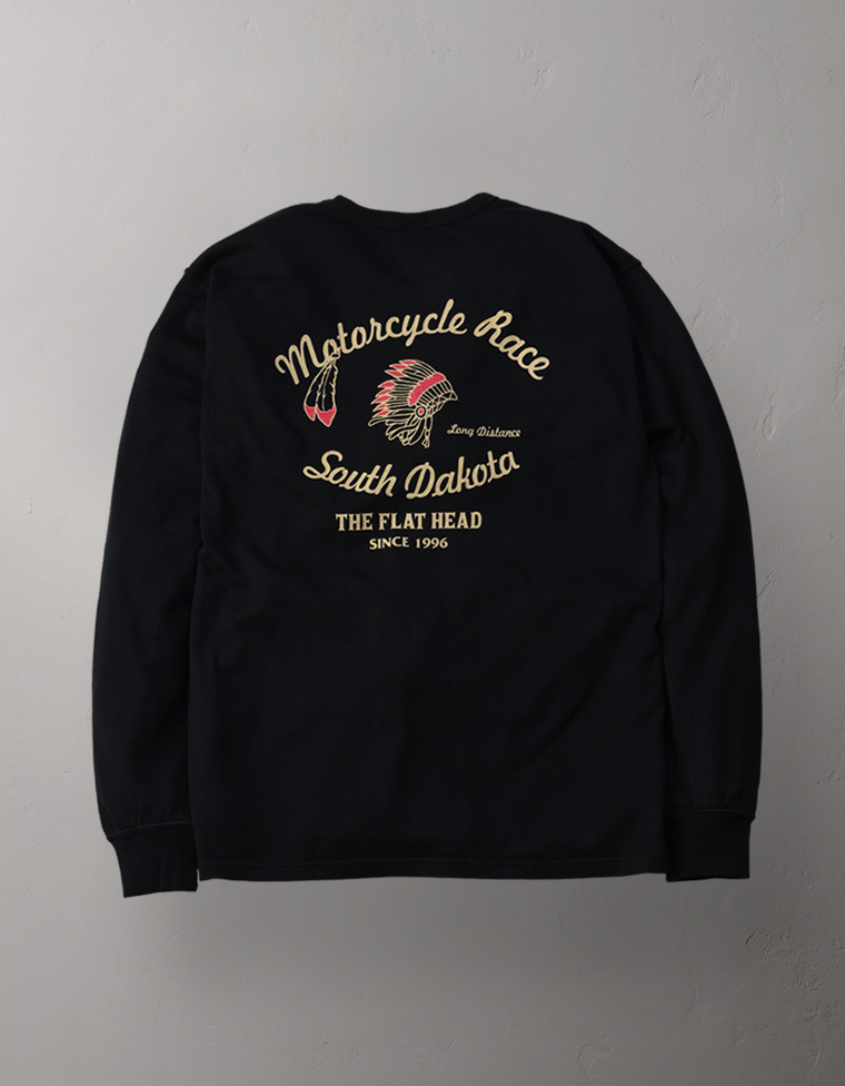 吊り生地 ロングスリーブTシャツ - SOUTH DAKOTA -